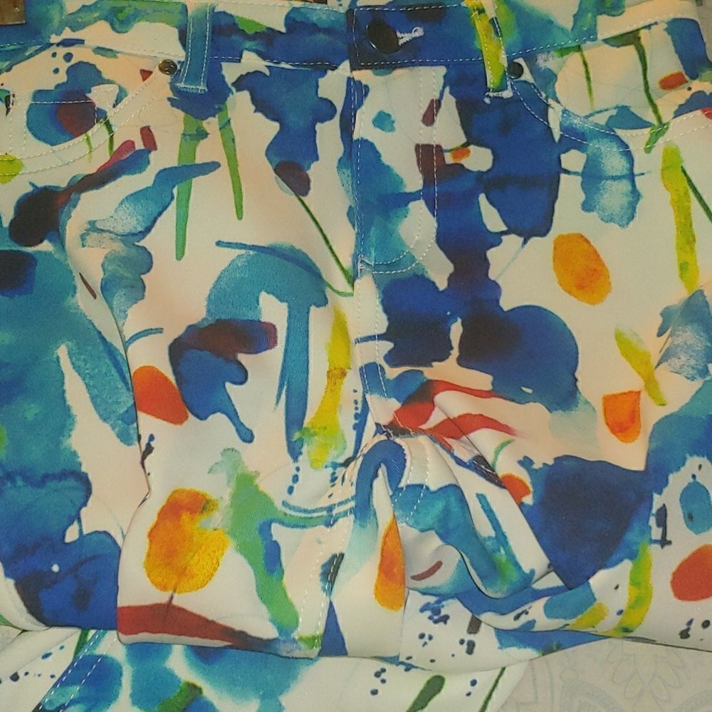 Paint splashed stretch Jeggings